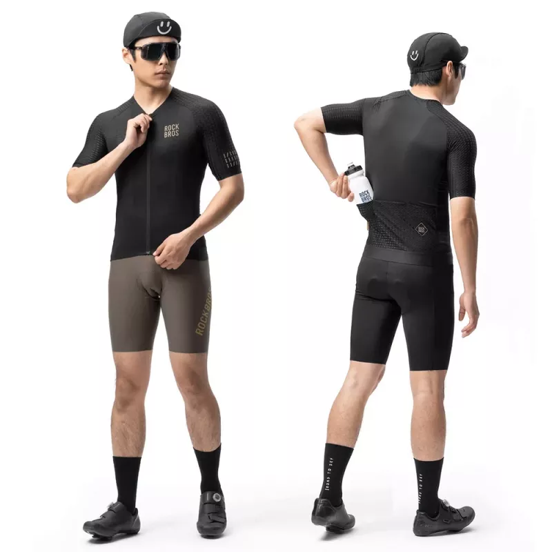 ROCKBROS YDDX011 Diamond maillot de ciclismo manga corta talla S negro