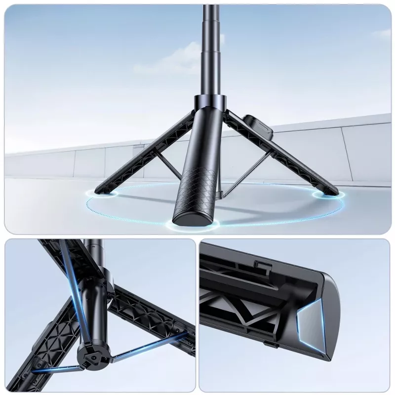 Wozinsky palo selfie WC1Y30S trípode telescópico 1,3 m con soporte para móvil - negro