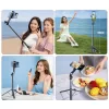 Wozinsky palo selfie WC1Y30S trípode telescópico 1,3 m con soporte para móvil - negro