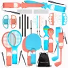 HURTEL kit de accesorios familiares 23 en 1 para Nintendo Switch 2 - set naranja y azul