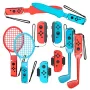 Nintendo Switch Sports kit de accesorios familiares 10 en 1 - set rojo y azul