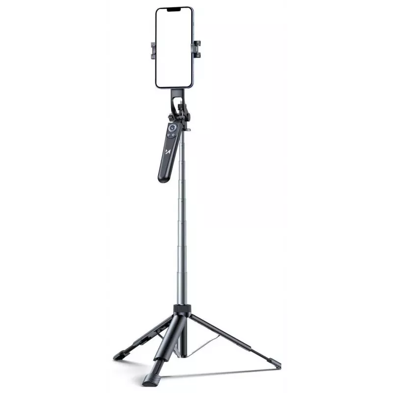 Palo selfie Wozinsky WC1Y70S trípode telescópico 1,7 m con soporte para móvil - negro