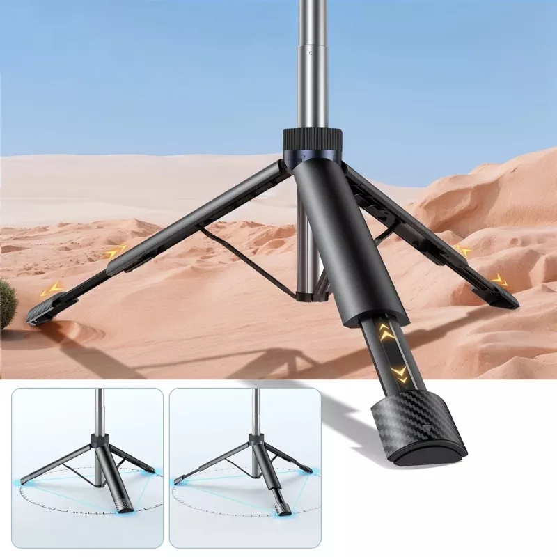 Palo selfie Wozinsky WC1Y70S trípode telescópico 1,7 m con soporte para móvil - negro