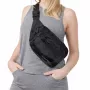 Wozinsky WSB-W1 riñonera / bolso bandolera unisex con correa ajustable, resistente al agua - negro