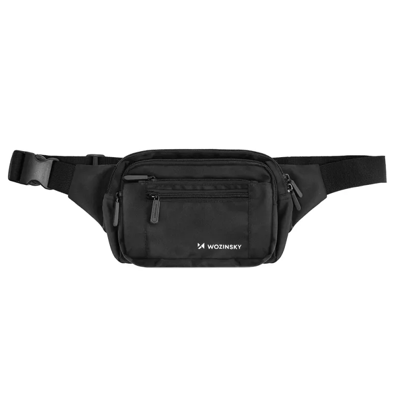 Wozinsky WSB-W1 riñonera / bolso bandolera unisex con correa ajustable, resistente al agua - negro