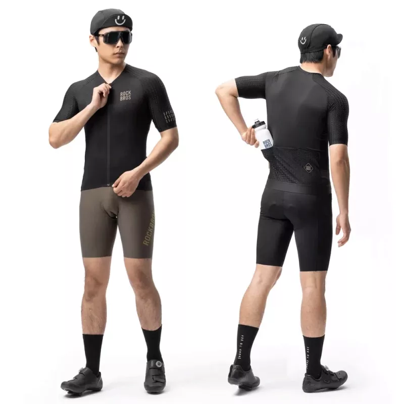 ROCKBROS YDDX011 Maillot de ciclismo de manga corta Diamond XXS Negro