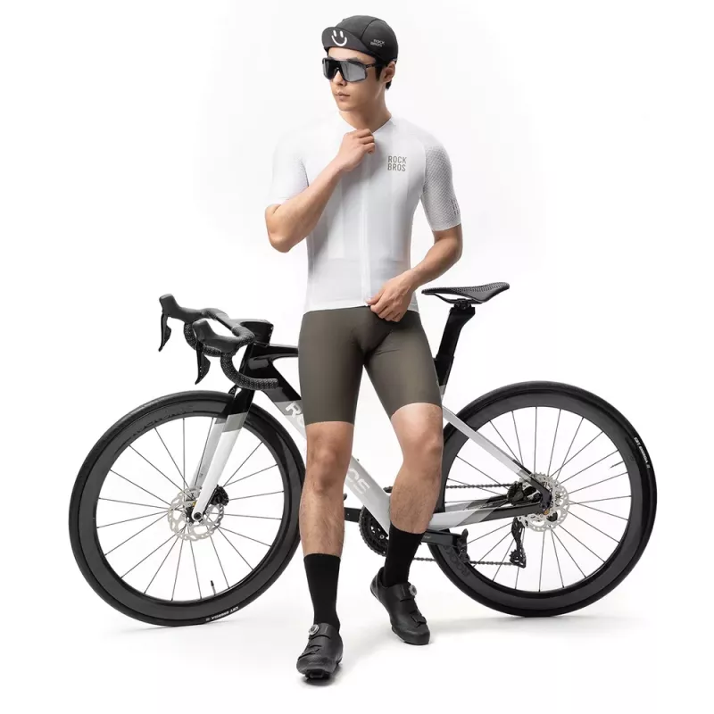 ROCKBROS YDDX011 Maillot de ciclismo de manga corta Diamond XXS Blanco