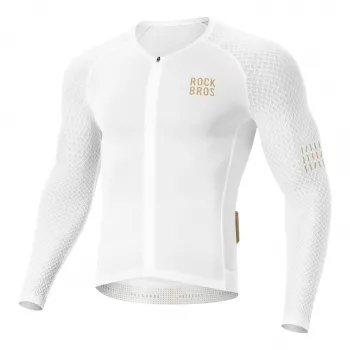 ROCKBROS YDCX008 Maillot de ciclismo de manga larga Diamond XXL Blanco