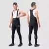 ROCKBROS YDCK012-1 Culotte corto con tirantes de ciclismo hombre largo térmico de forro polar con badana talla S negro