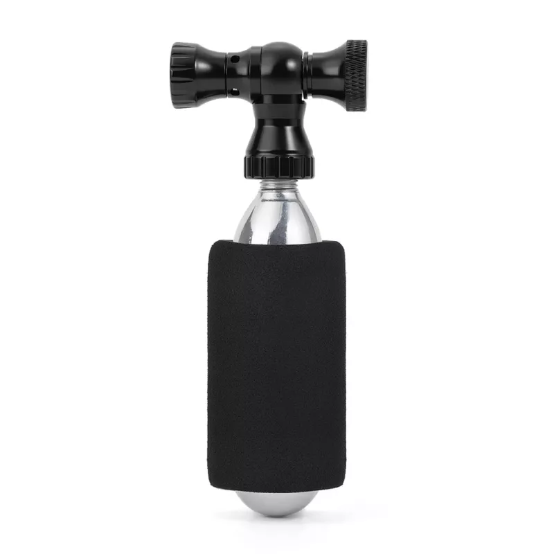 ROCKBROS Cabezal de inflador CO2 de aleación de aluminio CNC para Presta/Schrader - negro