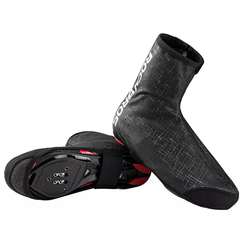 Rockbros LF1081 Cubrezapatillas de ciclismo cortavientos impermeables 42-46 EU - negros