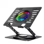 Wozinsky WDCX-X16-AS CoolBase Soporte de refrigeración RGB giratorio 360° para portátil y tablet - negro