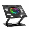 Wozinsky WDCX-X16-AS CoolBase Soporte de refrigeración RGB giratorio 360° para portátil y tablet - negro