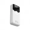 Powerbank Wozinsky WFC-15W 20000mAh 22.5W PD20W con cables Lightning y USB-C integrados - Blanco