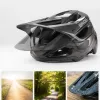ROCKBROS LK-99 Casco de mountain bike con visera ajustable y cierre magnético 58-62 cm - Gris titanio