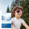ROCKBROS SP383 Shining Warrior Gafas de ciclismo - Montura blanco mate, lentes polarizadas rojas