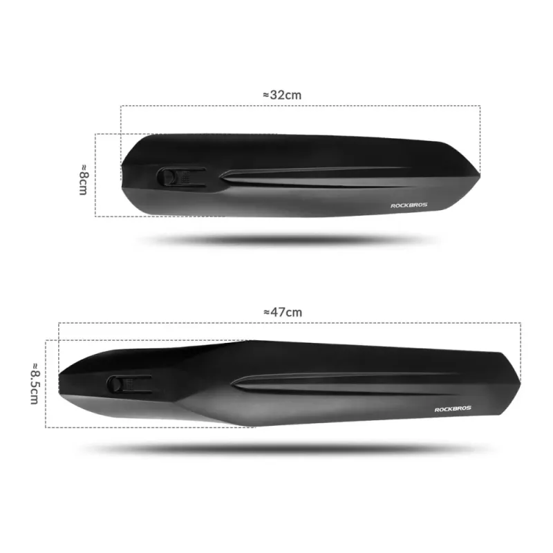 ROCKBROS FK-880 Juego de guardabarros para bicicleta Negro 20-29 pulgadas