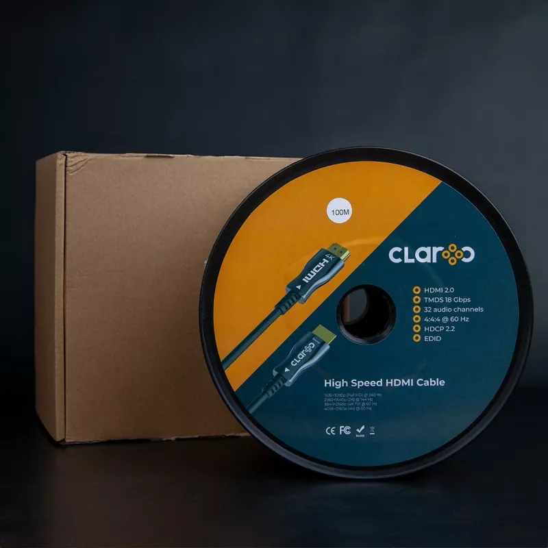 Claroc Cable óptico activo HDMI 2.0 AOC 4K@60Hz 50 m