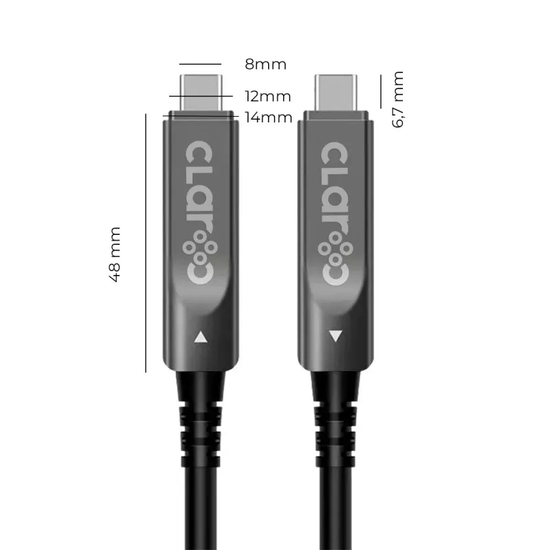 Claroc Cable óptico activo USB-C 4K@60Hz 10 m