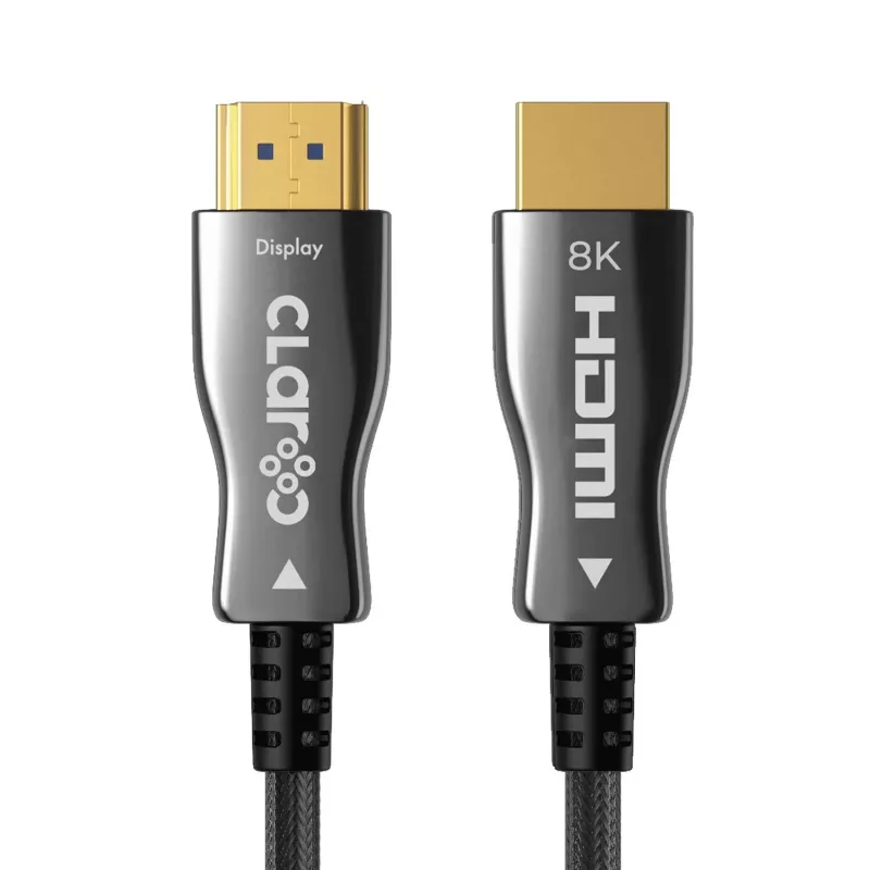 Claroc PRO-HDMI-21-10M Cable óptico activo HDMI 2.1 10 m (32.8ft) 8K@60Hz 4K@120Hz 48Gbps nailon trenzado