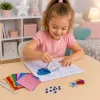LEAN TOYS Kit creativo de arte con lámina DIY para pegar con lámina brillante - diseño de flores