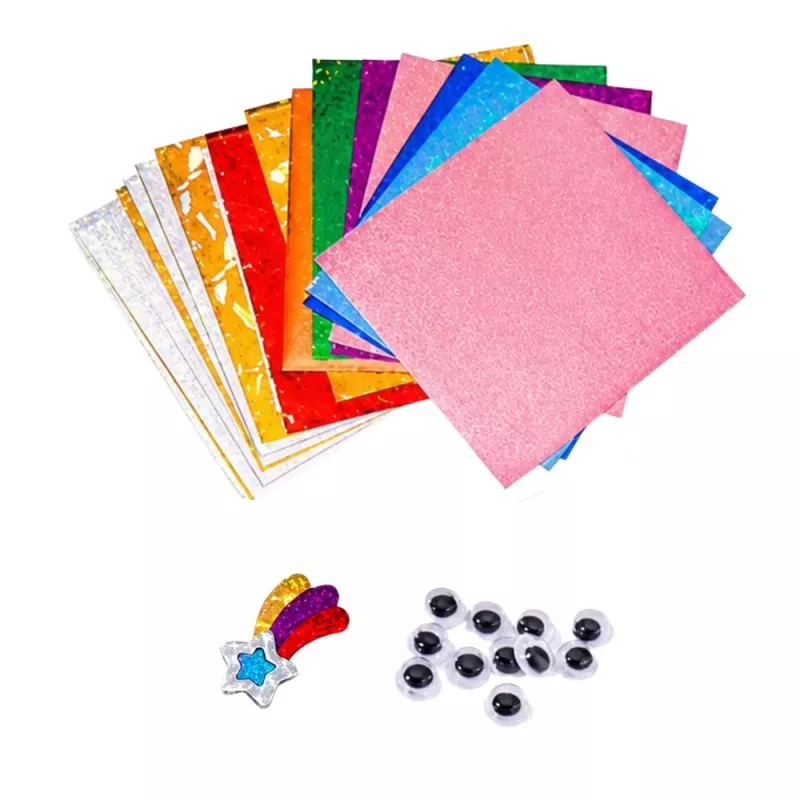 LEAN TOYS Kit creativo de arte con lámina DIY para pegar con lámina brillante - diseño de flores