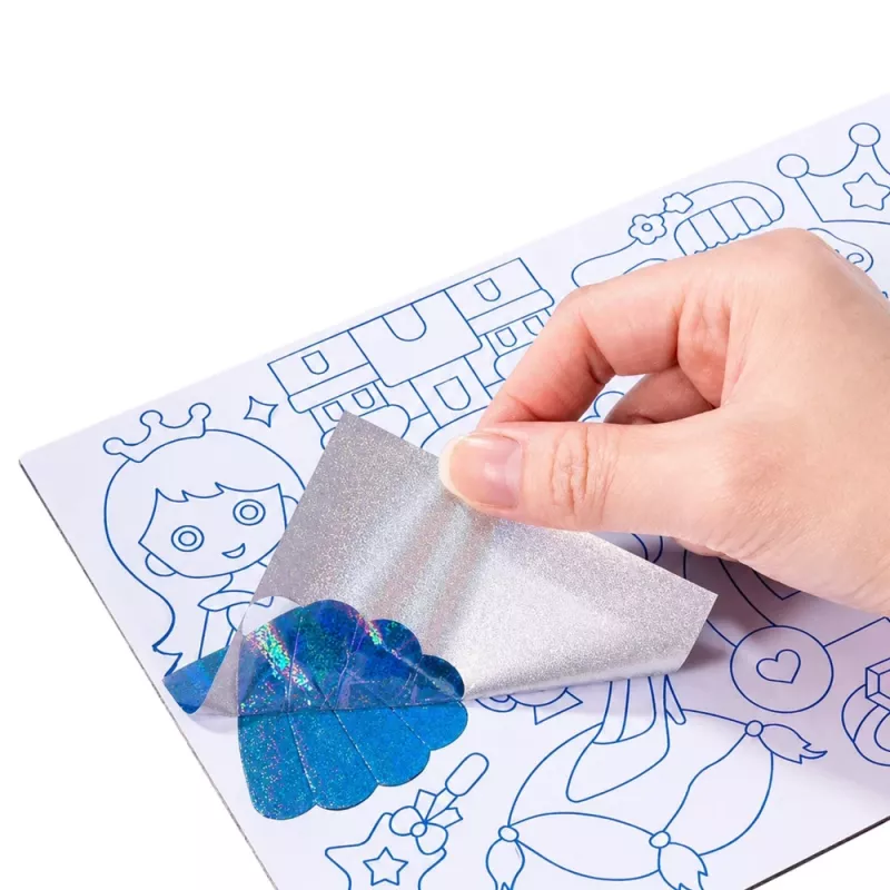LEAN TOYS Kit creativo de arte con lámina DIY para pegar con lámina brillante - diseño de flores