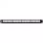 NETRACK 104-20 panel de parcheo Keystone de 24 puertos 1U 19 pulgadas negro