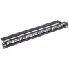 NETRACK 104-20 panel de parcheo Keystone de 24 puertos 1U 19 pulgadas negro