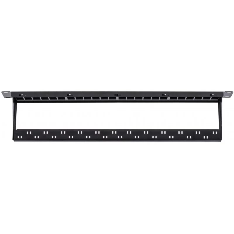 NETRACK 104-20 panel de parcheo Keystone de 24 puertos 1U 19 pulgadas negro