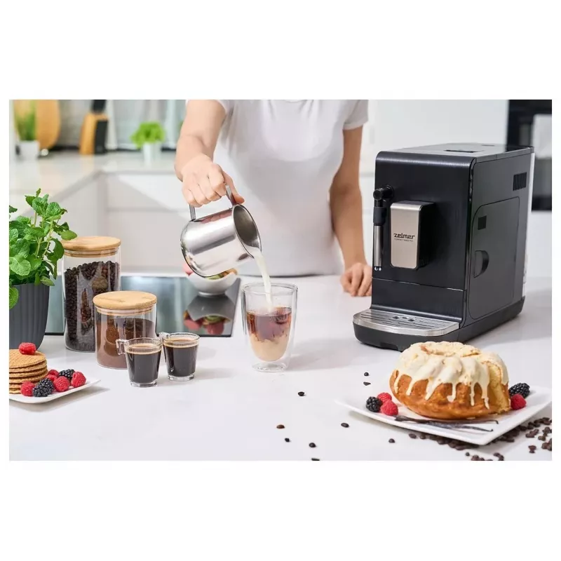 Zelmer Compact Maestro ZCM8110 cafetera espresso, negra, 1050 W, 15 bar