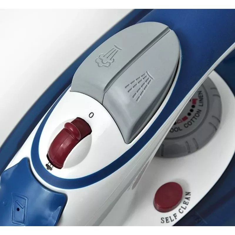 Eldom DA36 Plancha de vapor con golpe de vapor - Azul, 2200W, suela cerámica