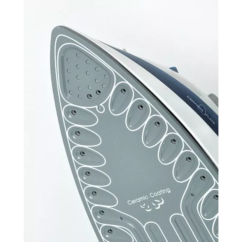 Eldom DA36 Plancha de vapor con golpe de vapor - Azul, 2200W, suela cerámica
