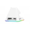 AQIRYS Zephyr ratón gaming inalámbrico, 2,4 GHz + Bluetooth, 26000 DPI, blanco