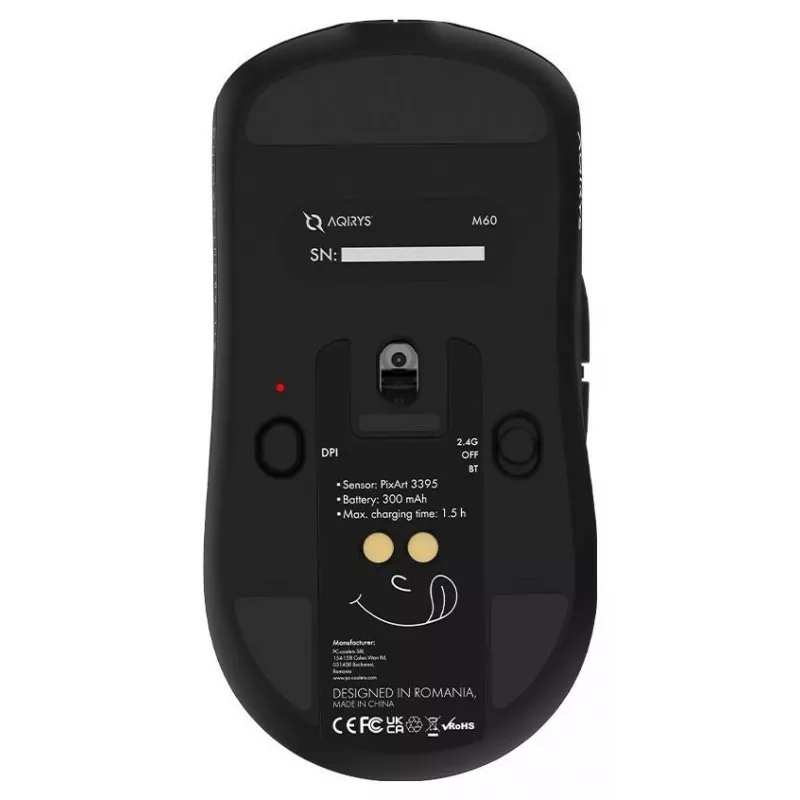 AQIRYS M60 Ratón gaming negro