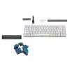 AQIRYS Agena Teclado mecánico inalámbrico 65% Low-Profile, interruptores Gateron Red, blanco