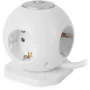 ENTAC Regleta de Enchufes Globe 3 Tomas con Interruptor USB Blanca