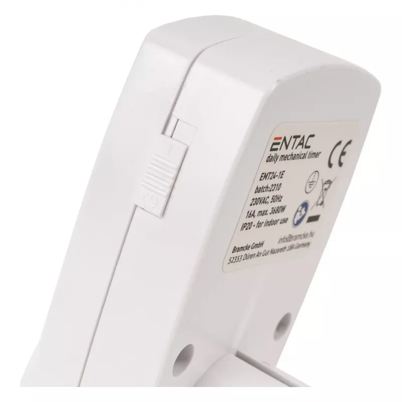 ENTAC Temporizador Mecánico Mini 24 Horas 24 Programas