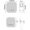 ENTAC Timbre Inalámbrico Emisor Enchufable AC IP44 con 1x Batería CR2032