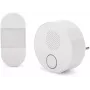 ENTAC Sistema de Timbre Inalámbrico Pulsador Cinético Enchufable AC Emisor IP44 Blanco