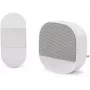 ENTAC EDB-AC-44-L-K Set de Timbre Inalámbrico con Luz Nocturna, Pulsador Cinético, Blanco, 150m de Alcance, 38 Melodías, IP44