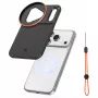 Funda protectora de fotografía KF con soporte de objetivo de 58 mm para Apple iPhone 17 Pro Max - Negra