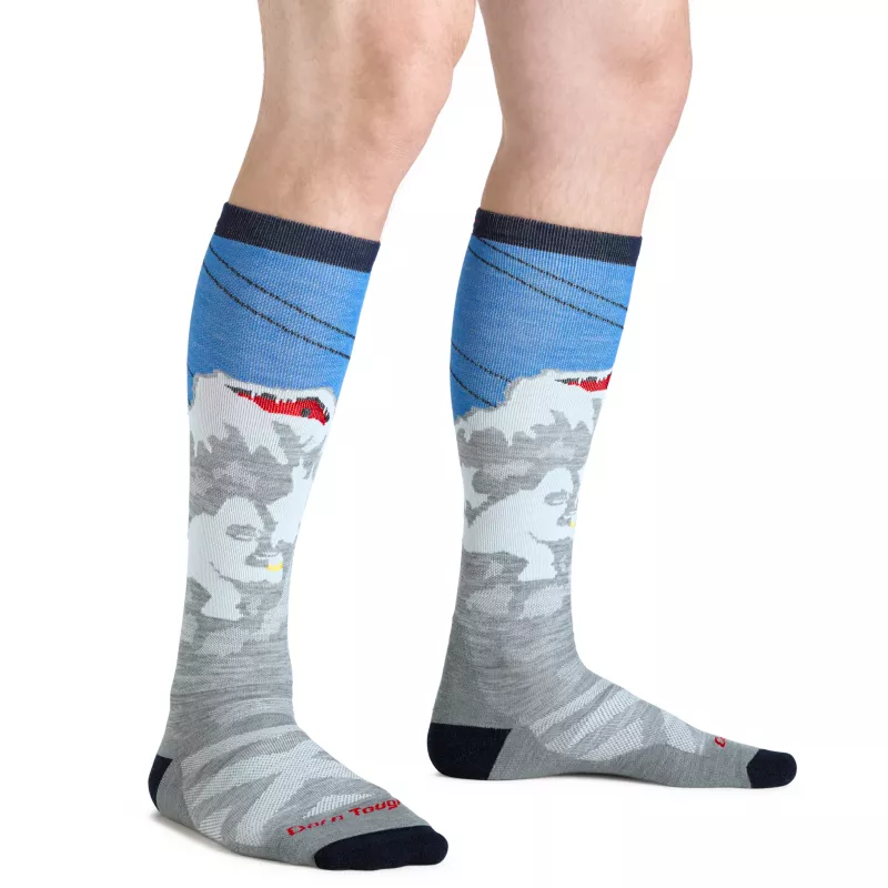 Darn Tough Heady Yeti OTC Midweight with Cushion Calcetines de Lana Merino - Gris, Talla L
