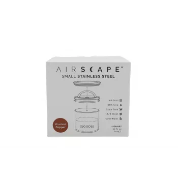 Recipiente aromático Airscape de acero inoxidable, pequeño, cobre cepillado