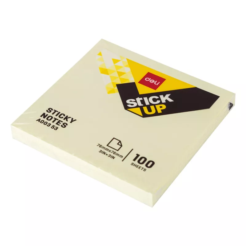 Deli notas adhesivas Stick Up 100 hojas amarillo 76x76 mm