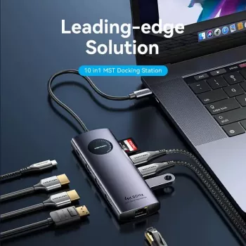 VENTION USB-C 10-en-1 docking station 8K 30Hz 100W PD con pantalla LED