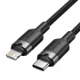 VENTION LALBH cable USB-C a Lightning 2m negro certificado MFi carga rápida