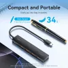VENTION hub USB-C a USB 3.2 Gen 2 con 100W PD, 0,15m, negro