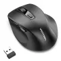 Vention KTMB0 ratón óptico inalámbrico dual-mode 2.4GHz + Bluetooth 5.1, 6 botones, 800-2400 DPI, negro
