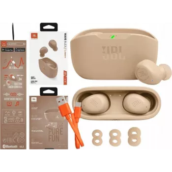 JBL Wave Buds auriculares in-ear True Wireless beige